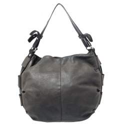 Furla Grey Leather Hobo