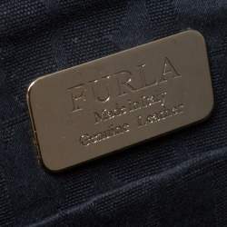 Pre Owned Furla Black Leather Bow Clutch