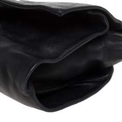 Pre Owned Furla Black Leather Bow Clutch