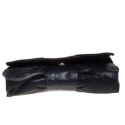 Pre Owned Furla Black Leather Bow Clutch