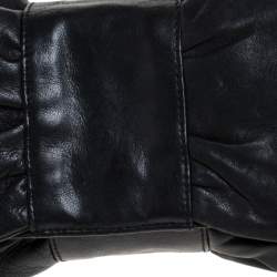 Pre Owned Furla Black Leather Bow Clutch