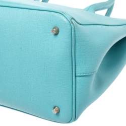 Pre Owned Furla Mint Green Leather Linda Tote