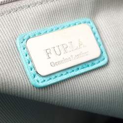Pre Owned Furla Mint Green Leather Linda Tote