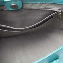 Pre Owned Furla Mint Green Leather Linda Tote