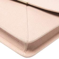 Furla Peach Leather Envelope Shoulder Bag