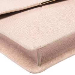 Furla Peach Leather Envelope Shoulder Bag