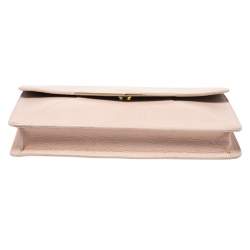 Furla Peach Leather Envelope Shoulder Bag