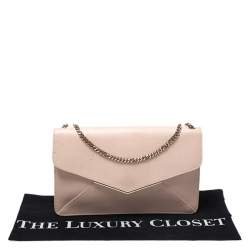 Furla Peach Leather Envelope Shoulder Bag