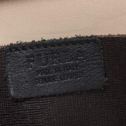 Pre Owned Furla Bicolor Leather Top Handle Bag