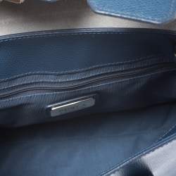 Pre Owned Furla Blue Leather Metropolis Satchel