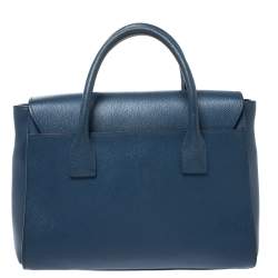 Pre Owned Furla Blue Leather Metropolis Satchel