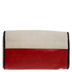 Furla Bicolor Leather Flap Chain Shoulder Bag