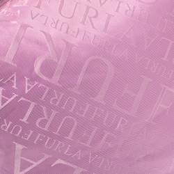 Pre Owned Furla Pink Nylon and Leather Hobo