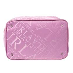 Pre Owned Furla Pink Nylon and Leather Hobo