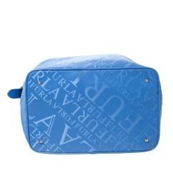 Pre Owned Furla Blue Nylon and Leather Hobo 