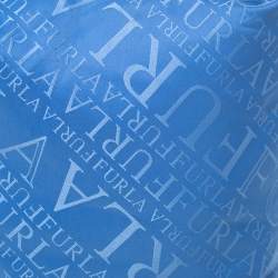 Pre Owned Furla Blue Nylon and Leather Hobo 