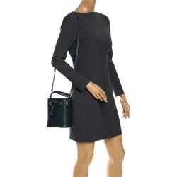 Pre Owned Furla Green Leather Stacy Drawstring Crossbody Bag