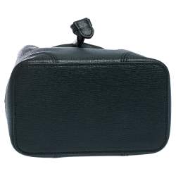 Pre Owned Furla Green Leather Stacy Drawstring Crossbody Bag