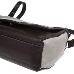 Pre Owned Furla Multicolor Leather and Patent Leather Crossbody Bag