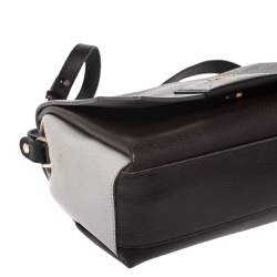 Pre Owned Furla Multicolor Leather and Patent Leather Crossbody Bag