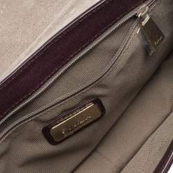 Pre Owned Furla Burgundy Leather Metropolis Shoulder Bag