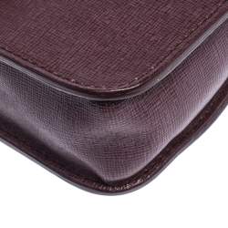 Pre Owned Furla Burgundy Leather Metropolis Shoulder Bag