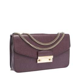 Pre Owned Furla Burgundy Leather Metropolis Shoulder Bag