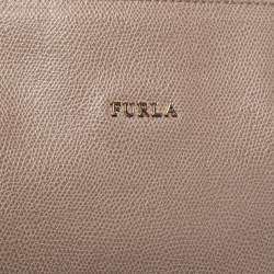 Pre Owned Furla Beige Leather Large Lotus Tote