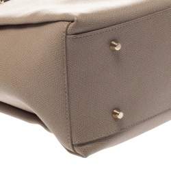 Pre Owned Furla Beige Leather Large Lotus Tote