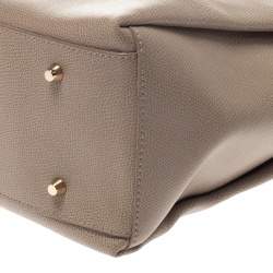 Pre Owned Furla Beige Leather Large Lotus Tote