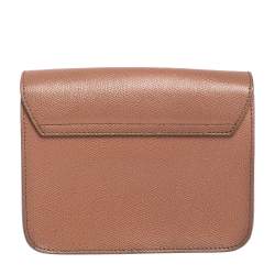 Pre Owned Furla Tan Leather Mini Metropolis Crossbody Bag