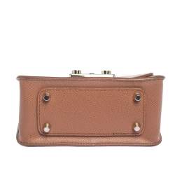 Pre Owned Furla Tan Leather Mini Metropolis Crossbody Bag