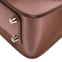 Pre Owned Furla Tan Leather Mini Metropolis Crossbody Bag