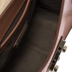 Pre Owned Furla Tan Leather Mini Metropolis Crossbody Bag