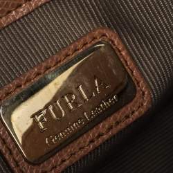 Pre Owned Furla Tan Leather Mini Metropolis Crossbody Bag