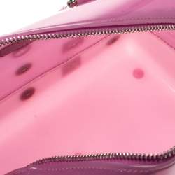 Pre Owned Furla Pink Rubber Candy Mini Satchel