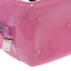 Pre Owned Furla Pink Rubber Candy Mini Satchel