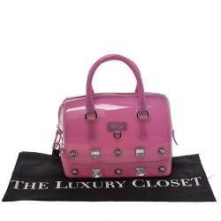 Pre Owned Furla Pink Rubber Candy Mini Satchel
