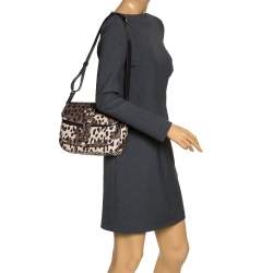 Pre Owned Furla Multicolor Animal Print Emma Shoulder Bag