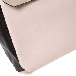 Pre Owned Furla Tri Color Leather Top Zip Satchel