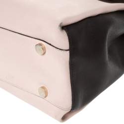 Pre Owned Furla Tri Color Leather Top Zip Satchel