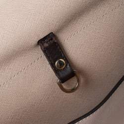 Pre Owned Furla Tri Color Leather Top Zip Satchel