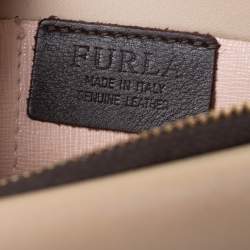 Pre Owned Furla Tri Color Leather Top Zip Satchel