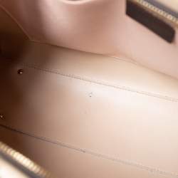 Pre Owned Furla Tri Color Leather Top Zip Satchel