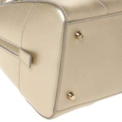 Pre Owned Furla Gold Leather Tessa Satchel