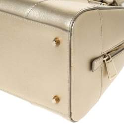 Pre Owned Furla Gold Leather Tessa Satchel