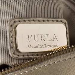 Pre Owned Furla Gold Leather Tessa Satchel