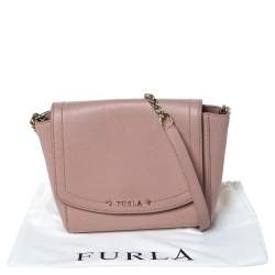 Pre Owned Furla Light Pink Leather New Daisy Shoulder Bag