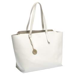 Furla White Leather Sally Tote