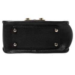 Furla Black Leather Mini Metropolis Chain Crossbody Bag